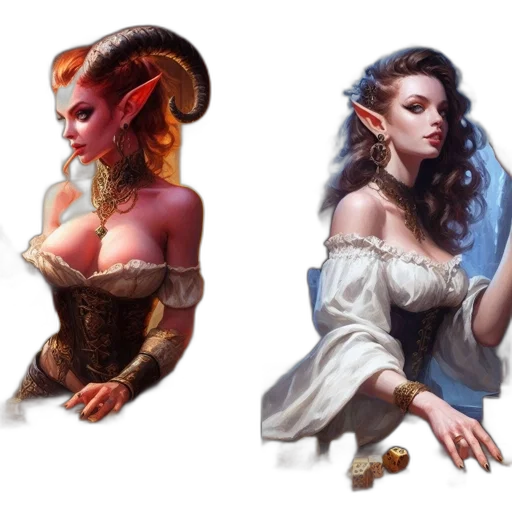 fantasy art, concept art, comic book art, photorealistic transparent PNG cut-out