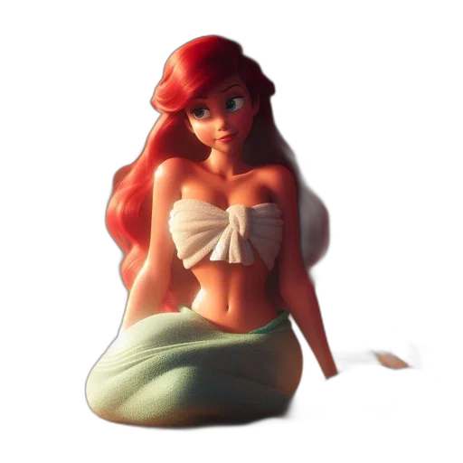 dress, crown, 3d render, concept art, fantasy art, pixel art, underwater, beach transparent PNG cut-out