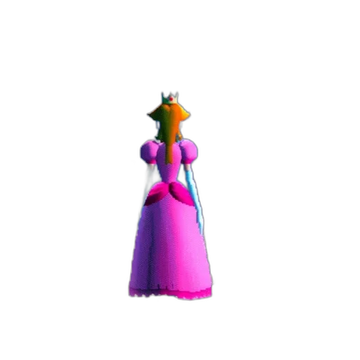 dress, crown, staff, hat, 3d render, concept art, pixel art, vaporwave transparent PNG cut-out