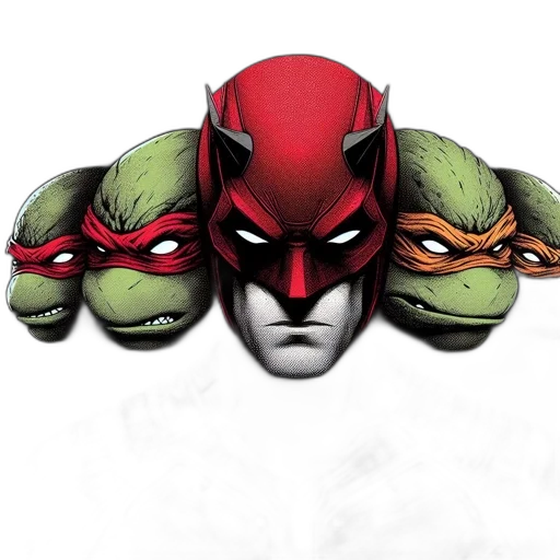 mask, face, comic book art, concept art, 3d render, red, figure, suit transparent PNG cut-out