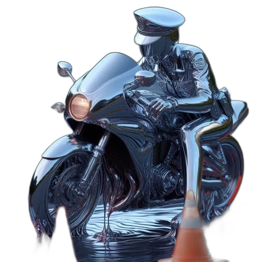 bottle, weapon, robot, concept art, photorealistic, 3d render, comic book art, underwater transparent PNG cut-out