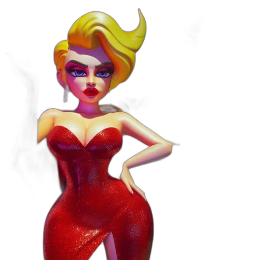 dress, concept art, 3d render, fantasy art, cartoon, three, animated, characters transparent PNG cut-out
