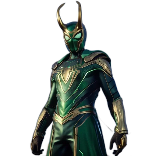 mask, concept art, 3d render, comic book art, fantasy art, green, figure, wearing transparent PNG cut-out