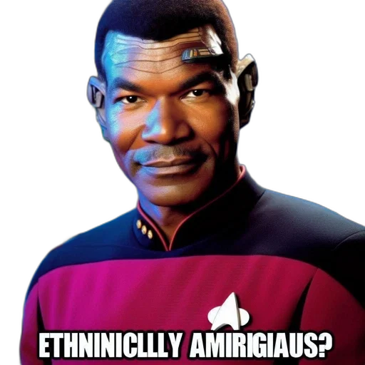 animal, face, mask, star, trek, next, generation, scene transparent PNG cut-out