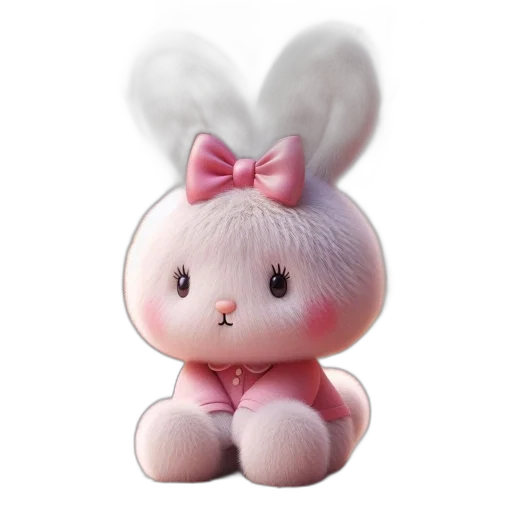 animal, creature, 3d render, photorealistic, concept art, fantasy art, animated, bunny transparent PNG cut-out