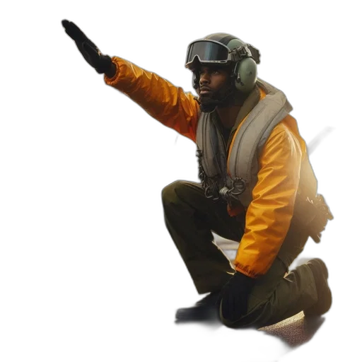 staff, jacket, weapon, mask, concept art, 3d render, pixel art, person transparent PNG cut-out