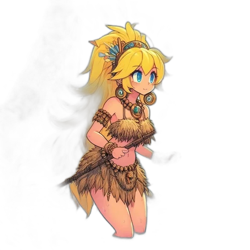 staff, dragon, dress, weapon, fantasy art, pixel art, concept art, anime transparent PNG cut-out