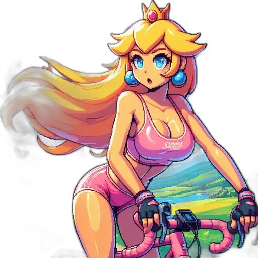 dress, weapon, crown, concept art, vaporwave, pixel art, watercolor, neon transparent PNG cut-out