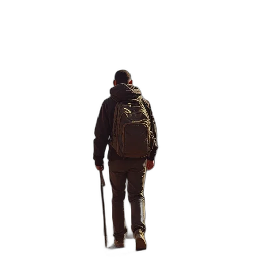 jacket, staff, umbrella, weapon transparent PNG cut-out