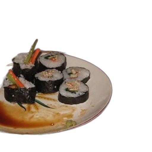 food, jewelry, 3d render, photorealistic, plate, sushi, rolls, soy transparent PNG cut-out