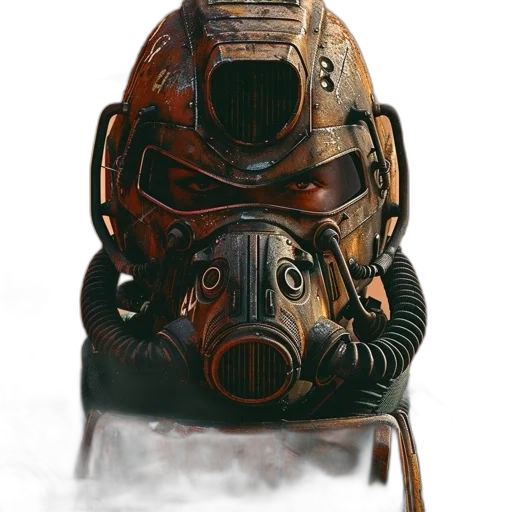 mask, robot, face, creature, concept art, photorealistic, 3d render, cyberpunk transparent PNG cut-out