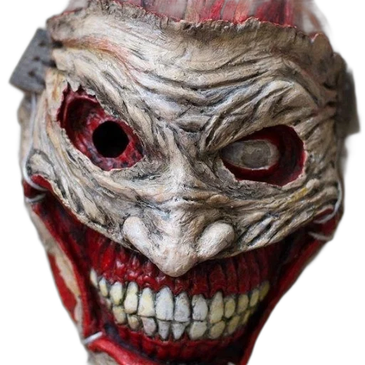 mask, face, creature, concept art, 3d render, photorealistic, detailed, red transparent PNG cut-out