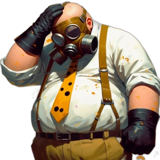 mask, staff, face, weapon, concept art, cyberpunk, photorealistic, pixel art transparent PNG cut-out