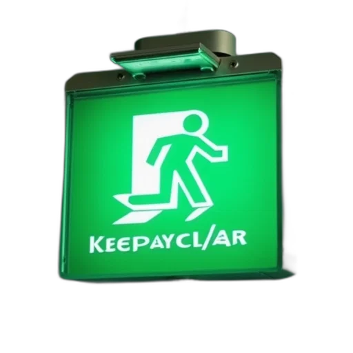 green, sign, words, emergency transparent PNG cut-out