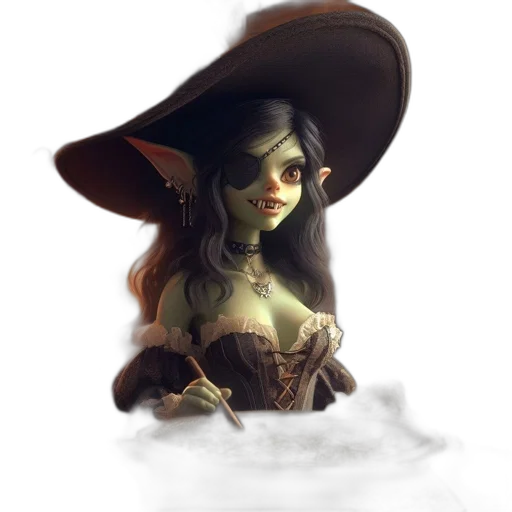 staff, mask, face, hat, fantasy art, concept art, pixel art, 3d render transparent PNG cut-out