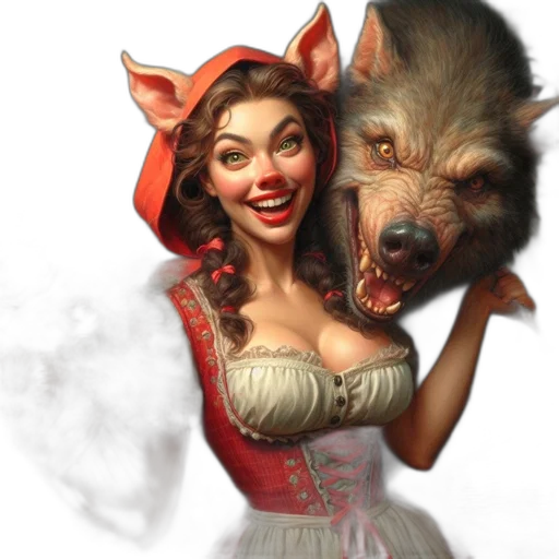 creature, animal, face, dress, fantasy art, concept art, photorealistic, comic book art transparent PNG cut-out