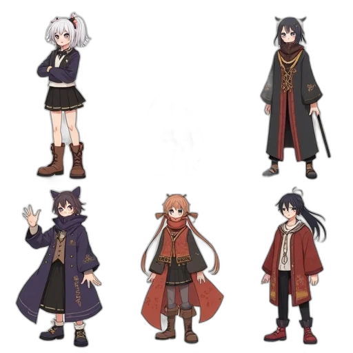staff, concept art, anime, fantasy art, pixel art, dark, monochrome, red transparent PNG cut-out