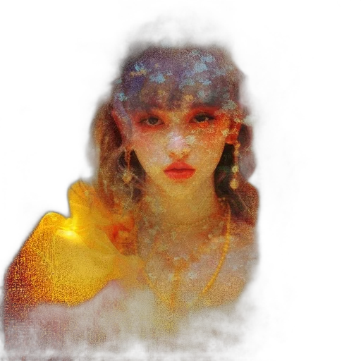 crown, jewelry, face, mask, photorealistic, oil painting, fantasy art, watercolor transparent PNG cut-out