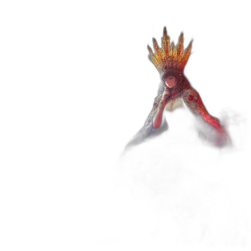 crown, creature, dragon, animal, concept art, watercolor, fantasy art, 3d render transparent PNG cut-out