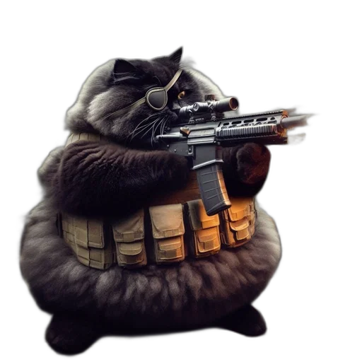 animal, weapon, creature, jacket, concept art, 3d render, photorealistic, fantasy art transparent PNG cut-out