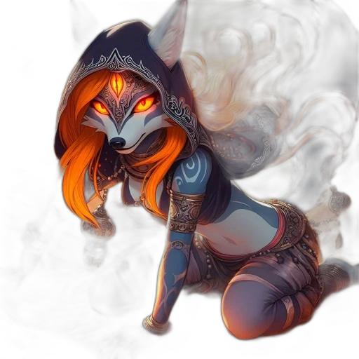 mask, fantasy art, concept art, pixel art, comic book art, fire, dark, character transparent PNG cut-out