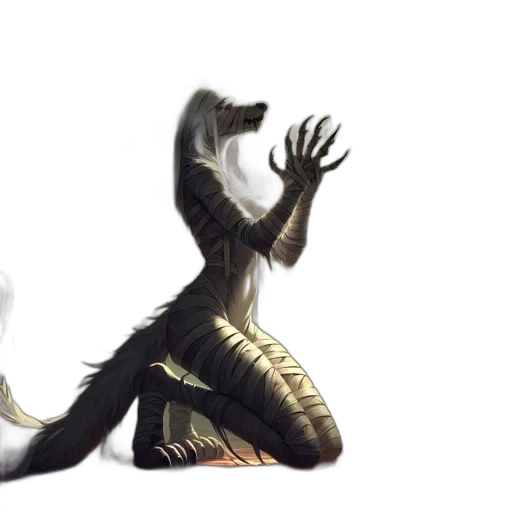 dragon, creature, animal, mask, concept art, fantasy art, 3d render, watercolor transparent PNG cut-out