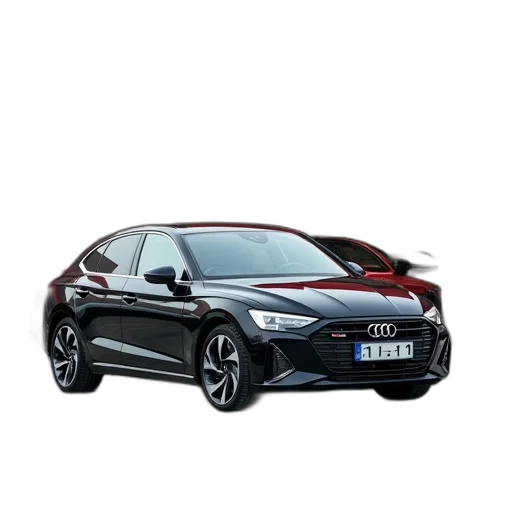 car, black, compact, parked, front, building, red, facade transparent PNG cut-out