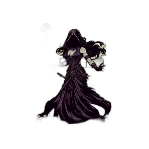 staff, dress, mask, creature, concept art, fantasy art, pixel art, comic book art transparent PNG cut-out