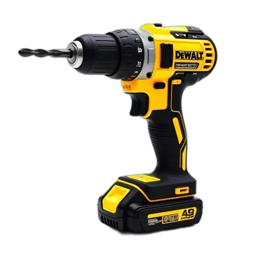 staff, weapon, yellow, black, dewalt, cordless, drill, handle transparent PNG cut-out