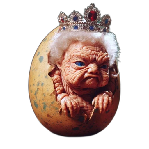 crown, face, jewelry, mask, photorealistic, aged, wizened, creature transparent PNG cut-out