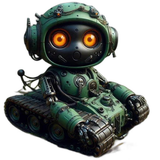 robot, weapon, creature, concept art, 3d render, cyberpunk, fantasy art, anthropomorphic transparent PNG cut-out