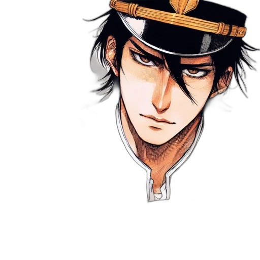 hat, staff, face, crown, comic book art, anime, cartoon, concept art transparent PNG cut-out