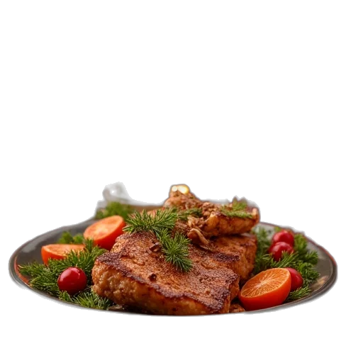 food, 3d render, photorealistic, buffet transparent PNG cut-out
