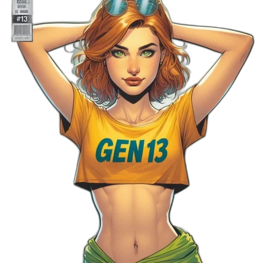 comic book art, concept art, comic, book, cover, features, young, woman transparent PNG cut-out