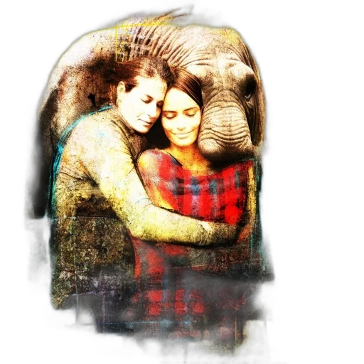 jacket, animal, photorealistic, pencil sketch, oil painting, pixel art, two, women transparent PNG cut-out