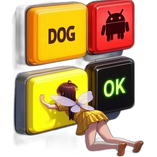 robot, staff, animal, pixel art, 3d render, concept art, colorful, young transparent PNG cut-out