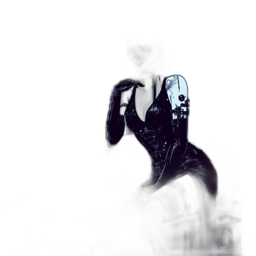 mask, robot, creature, face, concept art, comic book art, fantasy art, 3d render transparent PNG cut-out