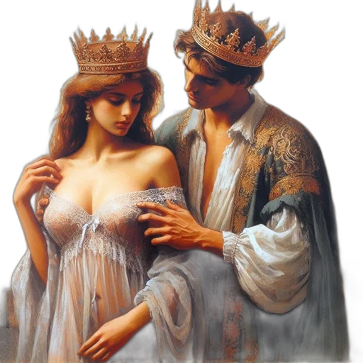 crown, jewelry, dress, oil painting, photorealistic, fantasy art, concept art, night transparent PNG cut-out