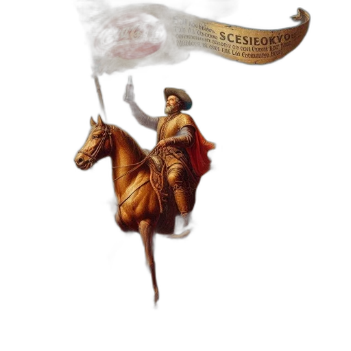 concept art, fantasy art, photorealistic, 3d render, imagined, scenario, figure, horseback transparent PNG cut-out