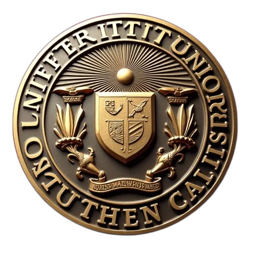 close-up, view, university, southern, california, seal, featuring, shield transparent PNG cut-out