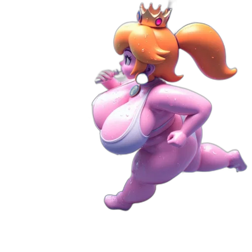 crown, dress, animal, creature, concept art, 3d render, vaporwave, pixel art transparent PNG cut-out