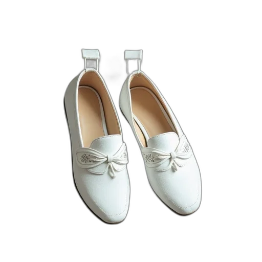 shoes, pair, white, hanging transparent PNG cut-out