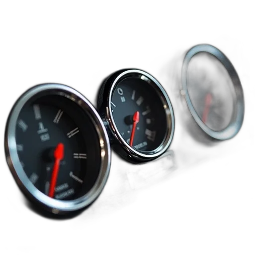 3d render, close-up, image, gauge, cluster, two, round, gauges transparent PNG cut-out