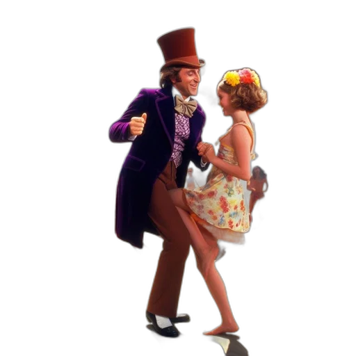 hat, umbrella, concept art, 3d render, cartoon, pixel art, city street, bustling transparent PNG cut-out