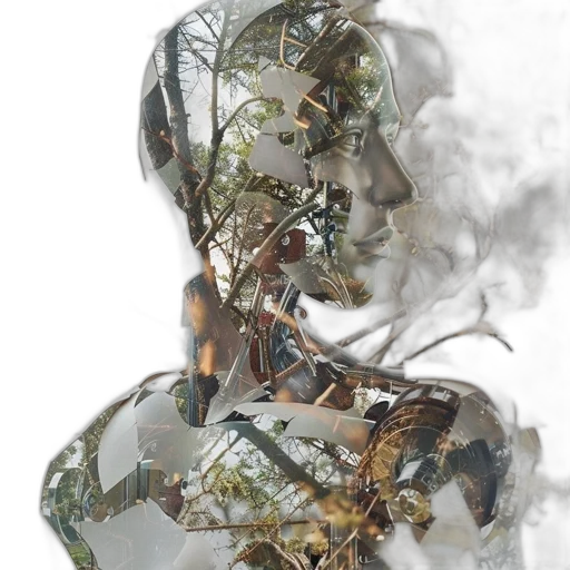 mask, crown, face, robot, 3d render, photorealistic, concept art, fantasy art transparent PNG cut-out