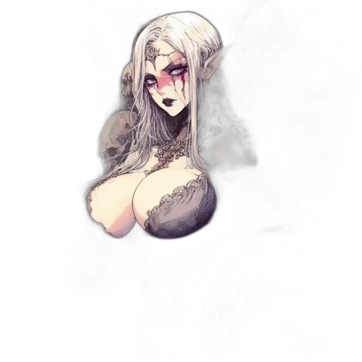 mask, creature, face, dress, pixel art, watercolor, concept art, fantasy art transparent PNG cut-out