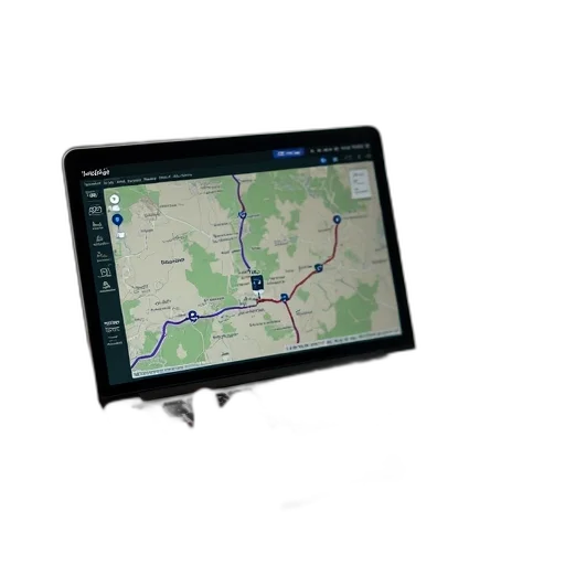 laptop, displaying, gps, based transparent PNG cut-out
