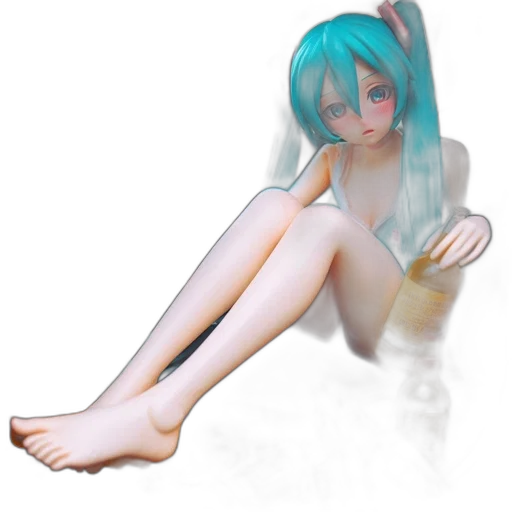 robot, creature, dress, furniture, 3d render, vaporwave, photorealistic, anime transparent PNG cut-out