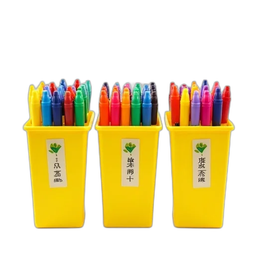 staff, photorealistic, neon, three, yellow, plastic, containers, filled transparent PNG cut-out