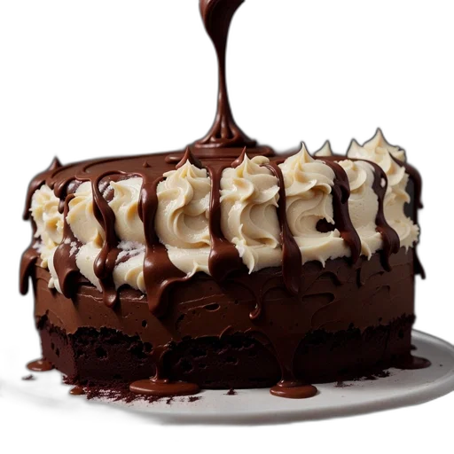 food, crown, 3d render, enticing, chocolate, cake, features, layers transparent PNG cut-out